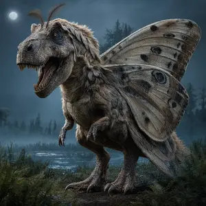 Moth + Tyrannosaurus rex
